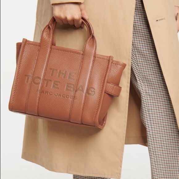 Authentic Marc Jacobs The Leather Mini Tote Bag Argan Oil - Picture 9 of 9
